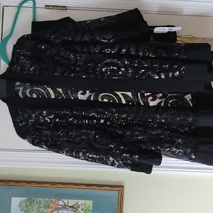 2 piece Black lace top and pants